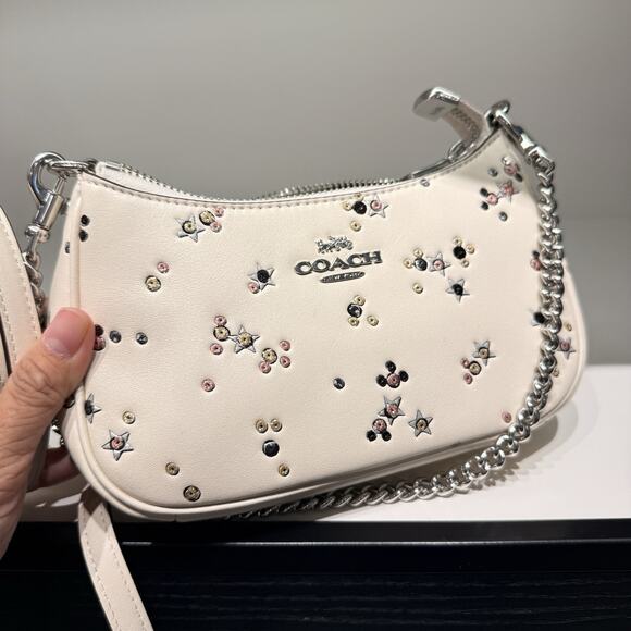 Coach Teri Mini Crossbody Bag With Star Print CCE46 Chalk Multi - Picture 1 of 9